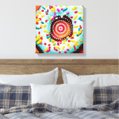 Pop Art Donut Canvas Afdruk (Insitu (Slaapkamer))