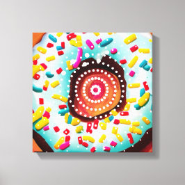 Pop Art Donut Canvas Afdruk