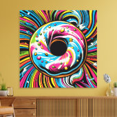 Pop Art Donut Canvas Afdruk (Insitu (Woonkamer))