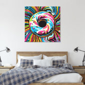 Pop Art Donut Canvas Afdruk (Insitu (Slaapkamer))