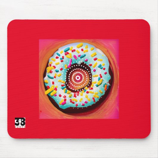 Pop Art Donut Muismat (Voorkant)