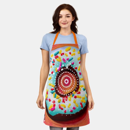 Pop Art Donut Schort (Gedragen)