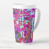 Pop Art Dragonflies op Roze Latte Mok (Rechterhoek)