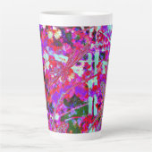 Pop Art Dragonflies op Roze Latte Mok (Voorkant)