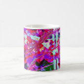 Pop Art Dragonflies op Roze Latte Mok (Center)