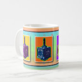 Pop Art Dreidels Cup of Mok (Voorkant links)