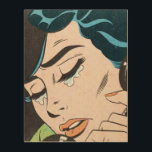 Pop Art | Droogvrouw I | Houtwand | 11 x 14 inch Hout Afdruk<br><div class="desc">Het drogen van Vrouw I Pop Kunst Creëer door digitaal het 4-kleurenproces na te bootsen dat voor het drukken van stripboeken in de vroege dagen wordt gebruikt.</div>