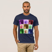 Pop Art Drum en Drum Stel donker Shirt in (Voorkant volledig)