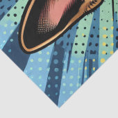 Pop Art Duitse Herder Hond Comic Decoupage Tissuepapier (Detail)