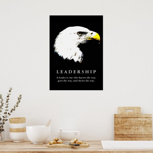 Pop Art Eagle Motivatie Leadership Poster (Keuken)
