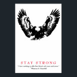 Pop Art Eagle WWII Quote door Churchill Motivatie Poster<br><div class="desc">Vrijheid en moed Motivatie Eagles Afbeeldingen - Fearless American Bald Eagle - Onze grootste glorie is niet dat we nooit vallen,  maar dat we elke keer dat we herfsten stijgen.</div>