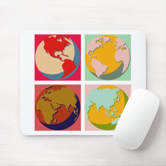 Pop Art Earth Muismat (Met muis)