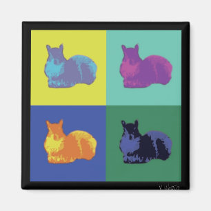 Pop Art Eekhoornmagneet Magneet