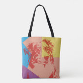 Pop Art Effect Australian Shepherd / Hondenliefheb Tote Bag (Achterkant)