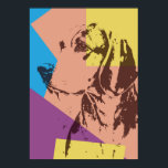 Pop Art Effect Beagle Poster<br><div class="desc">Pop Art Effect Beagle. Eenvoudig retro pop art effect beagle design in gele, blauwe roze en paarse kleuren. Dit kunstwerk maakt een groot geschenk voor hondenliefhebbers of iedereen die van Beagle houdt.</div>