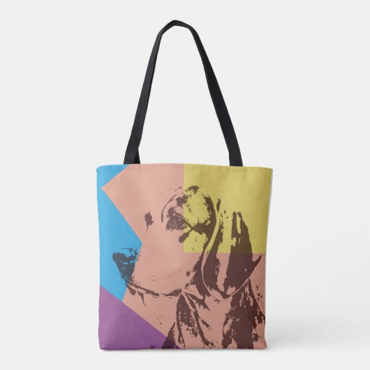 Pop Art Effect Beagle Tote Bag (Achterkant)