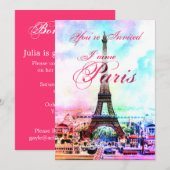 Pop Art Eiffeltoren Kaart (Voorkant / Achterkant)