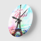 Pop Art  Eiffeltoren Ronde Klok (Hoek)