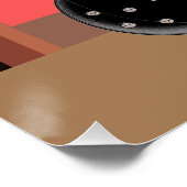 Pop Art Electric Guitar Monogram Initiaal Perfect Poster (Hoek)