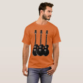 Pop Art Electric Guitar Oranje T-shirt (Voorkant volledig)