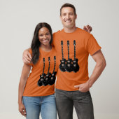 Pop Art Electric Guitar Oranje T-shirt (Unisex)