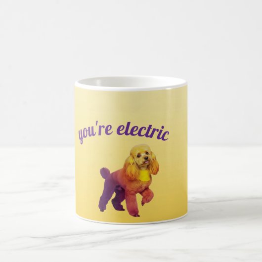 Pop Art Electric Poodle Dog Coffee Mug Koffiemok (Center)