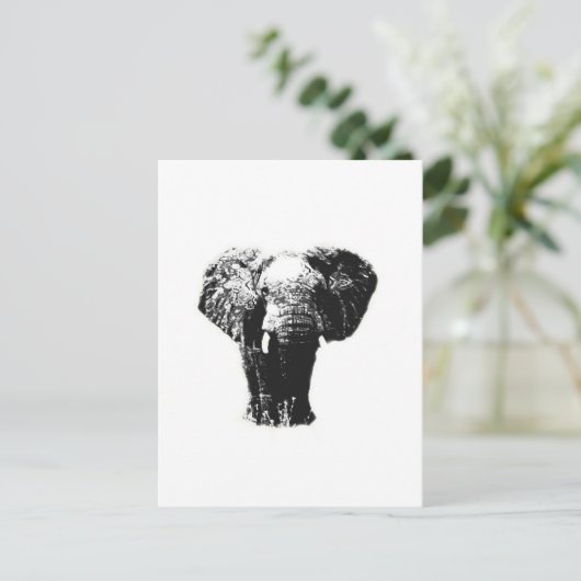 Pop Art Elephant Briefkaart (Staand voorkant)