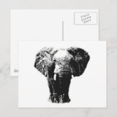 Pop Art Elephant Briefkaart (Voorkant / Achterkant)