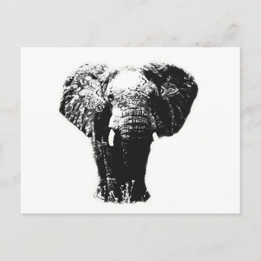 Pop Art Elephant Briefkaart (Voorkant)