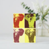 Pop Art Elephant Briefkaart (Staand voorkant)