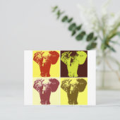 Pop Art Elephant Briefkaart (Staand voorkant)