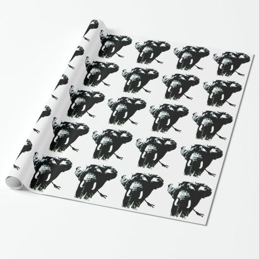 Pop Art Elephant Cadeaupapier (Uitgerold)