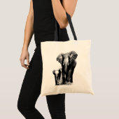 Pop Art Elephant Family Mam Baby Tote Bag (Voorkant (product))