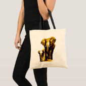 Pop Art Elephant Family Mam Baby Tote Bag (Voorkant (product))
