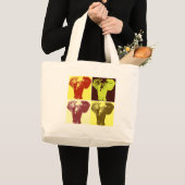 Pop Art Elephant Grote Tote Bag (Voorkant (product))
