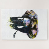 Pop Art Elephant - Illustratie van dieren schilder Legpuzzel (Horizontaal)