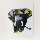 Pop Art Elephant - Illustratie van dieren schilder Legpuzzel (Verticaal)