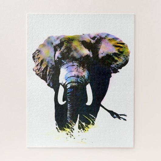 Pop Art Elephant - Illustratie van dieren schilder Legpuzzel (Verticaal)