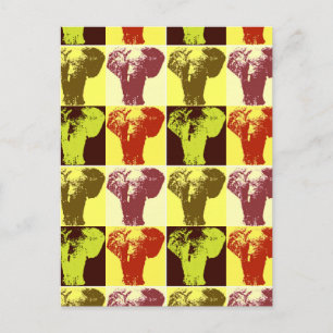 Pop Art Elephant Post Kaarten