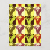 Pop Art Elephant Post Kaarten (Voorkant)