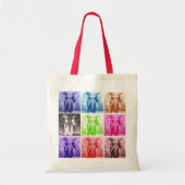 Pop Art Elephant Retro Tote Bag (Voorkant)