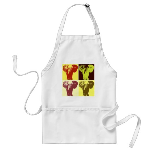 Pop Art Elephant Standaard Schort (Voorkant)