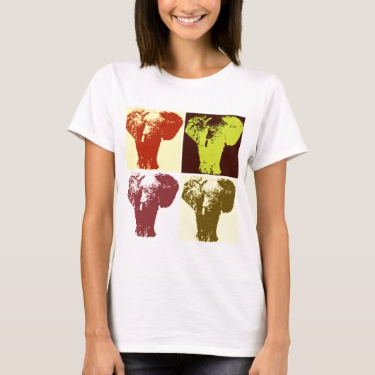 Pop Art Elephant T-shirt (Voorkant)