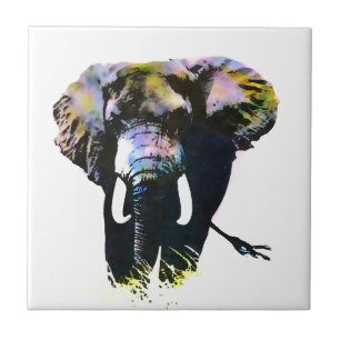 Pop Art Elephant Tegeltje