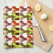 Pop Art Elephant Theedoek (Quarter Fold)