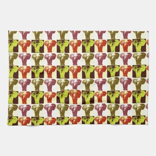 Pop Art Elephant Theedoek (Horizontaal)