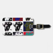 Pop Art Elephants Bagagelabel (Voorkant horizontaal)