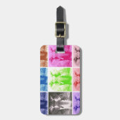 Pop Art Elephants Bagagelabel (Voorkant verticaal)