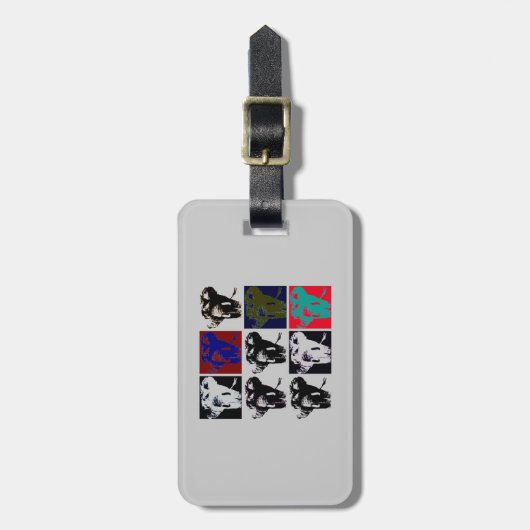 Pop Art Elephants Bagagelabel (Voorkant verticaal)