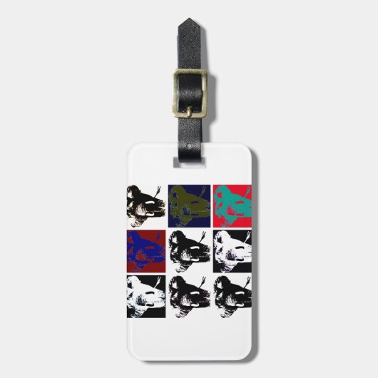 Pop Art Elephants Bagagelabel (Voorkant verticaal)